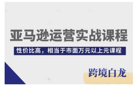 亚马逊运营实战课程，亚马逊从入门到精通，性价比高，相当于市面万元以上元课程-一品创网