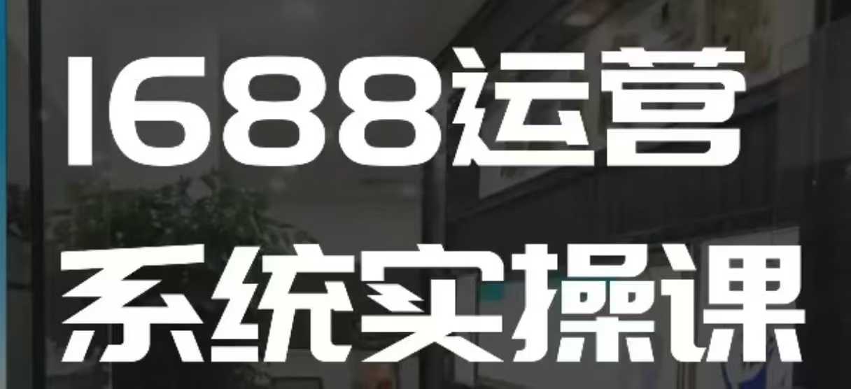 1688高阶运营系统实操课，快速掌握1688店铺运营的核心玩法-一品创网
