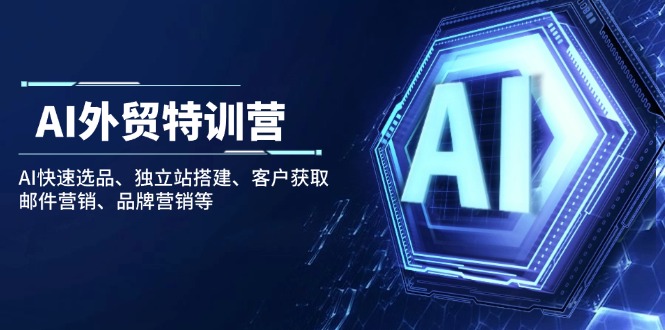 AI外贸特训营：AI快速选品、独立站搭建、客户获取、邮件营销、品牌营销等-一品创网