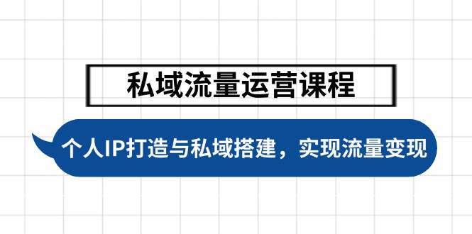 私域流量运营课程，个人IP打造与私域搭建，助力学员实现流量变现-一品创网