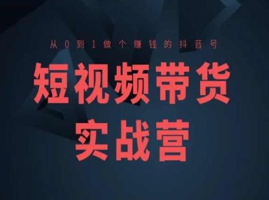 短视频带货实战营(高阶课)，从0到1做个赚钱的抖音号-一品创网