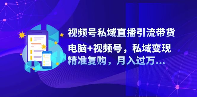 视频号私域直播引流带货：电脑+视频号，私域变现，精准复购，月入过万…-一品创网