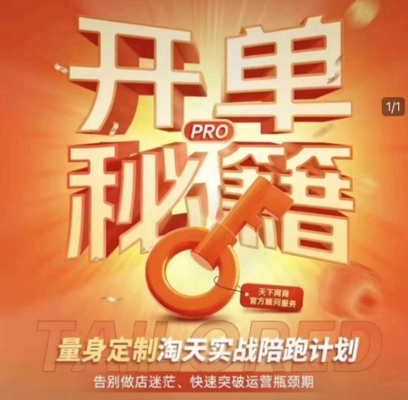 淘宝开单秘籍PRO，量身定制淘天实战陪跑计划，告别做店迷茫、快速突破运营瓶颈期-一品创网